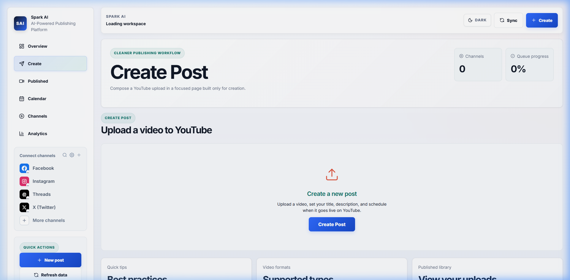 Post creator studio
